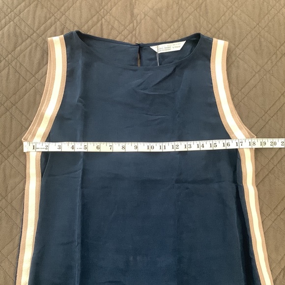 Zara NWT Basic Z1975 Denim Navy Tencel Top Size M - Picture 13 of 14